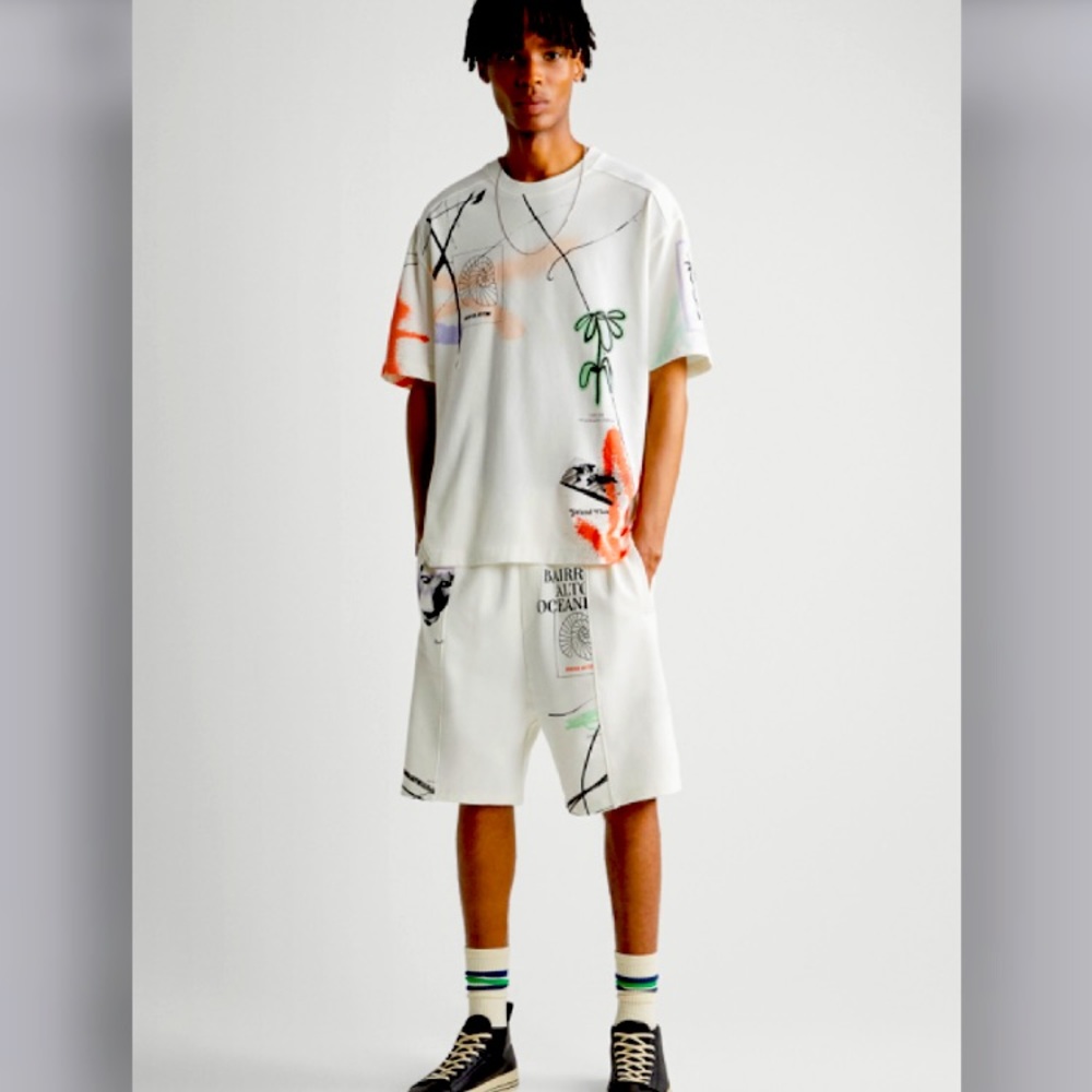 Graphic printed shorts